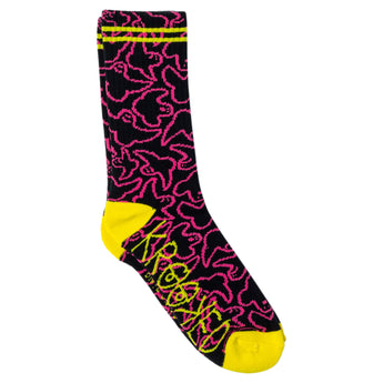 Krooked Socks Multi Birds Black/Green/White