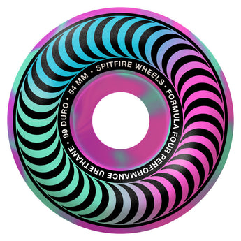 Spitfire F4 Classic 54mm 99D Pink/Teal Skateboard Wheels
