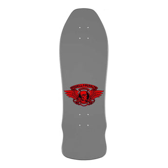 Powell Peralta Reissue Skateboard Deck - GeeGah Skull & Sword Silver 9.75"