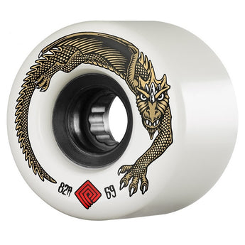 Powell Peralta Longboard Skateboard Wheels - SSF Dragonskin 69mm 82a White