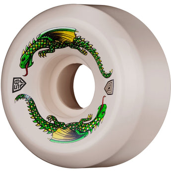 Powell Peralta Dragon Formula 93A 58x33mm Skateboard Wheels - White