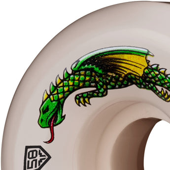 Powell Peralta Dragon Formula 93A 58x33mm Skateboard Wheels - White