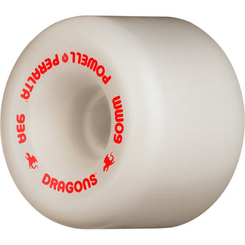 Powell Peralta Dragon Formula 93A 60x39mm Skateboard Wheels - White
