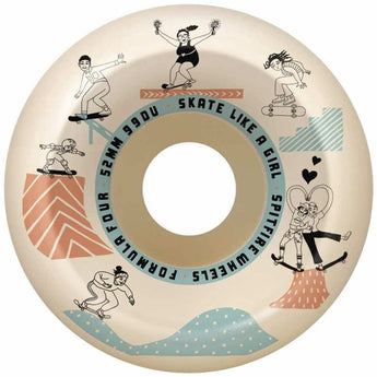 Spitfire Conical Full Skate Like A Girl F4 99D 52mm Skateboard Wheels
