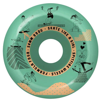 Spitfire Conical Full Skate Like A Girl F4 99D 54mm Skateboard Wheels