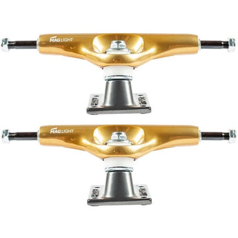 Tensor Mag Light Glossy Gold Silver Set Of 2 Skateboard Trucks