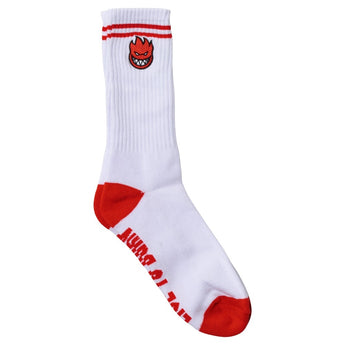 Spitfire Socks Bighead Fill Emb White Red