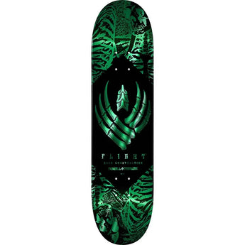Powell Peralta Skateboard Deck - Flight Skeleton Foil Teal Shape 242w twin 8.13"