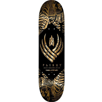 Powell Peralta Skateboard Deck - Flight Skeleton Foil Gold Shape 244w 8.63"