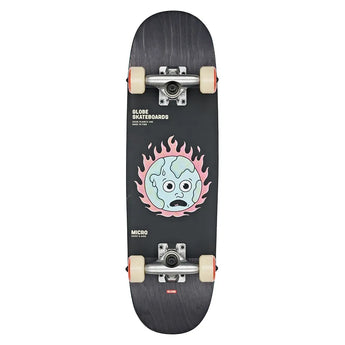Globe Complete Skateboard - Kids Softie Micro Black In Flames 7.125"