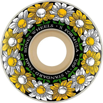 Bones X-Formula Pushing Up Daisies V1 Standard 99A 53mm Skateboard Wheels
