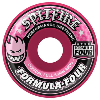Spitfire F4 Conical Full 53mm 99D Full Pink Skateboard Wheels
