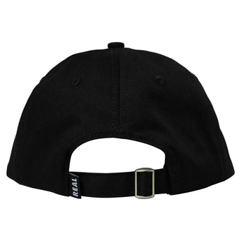 Real Oval Embroidered Black Cream Adjustable Hat