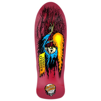 Santa Cruz Reissue Skateboard Deck - OBrien Reaper Reissue Red 9.85"