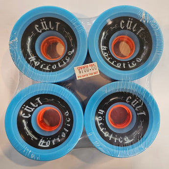 Cult Longboard Skateboard Wheels - Horrotica 72mm 78a Blue