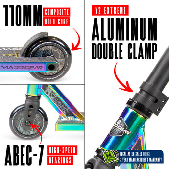Madd Gear Kick Extreme Stunt Scooter - NeoChrome