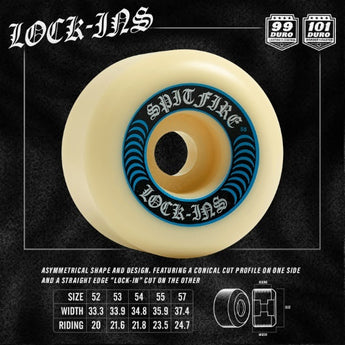 Spitfire Lock Ins F4 99D Skateboard Wheels