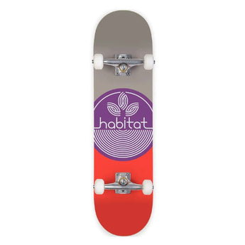 Habitat Complete Skateboard -  Leaf Dot Purple 8.0"