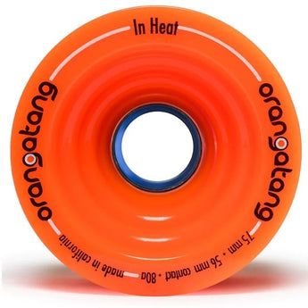 Orangatang Longboard Skateboard Wheels - In Heat Orange 80A 75mm