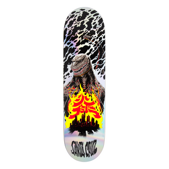 Santa Cruz x Godzilla Skateboard Deck - Shin Knox Firepit 8.5"