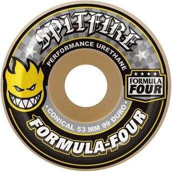 Spitfire F4 Conical 52mm 99D Yellow Skateboard Wheels