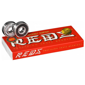 Bones Bearings Super Reds Skateboard Bearings 8 pack