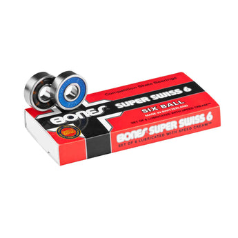 Bones Bearings Super Swiss 6 Skateboard Bearings 8 pack