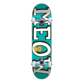 Meow Complete Skateboard -  Logo (Teal) 8.0"