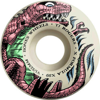 Bones X-Formula Rogers Dino-Sortas 52MM 99A V1 Standard Skateboard Wheels