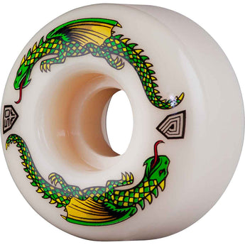 Powell Peralta Dragon Formula 93A 50x30mm Skateboard Wheels - White