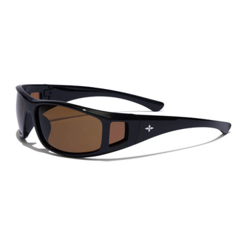 RITUALVISION Dragster Sunglasses - Polished Black/Brown Polarised