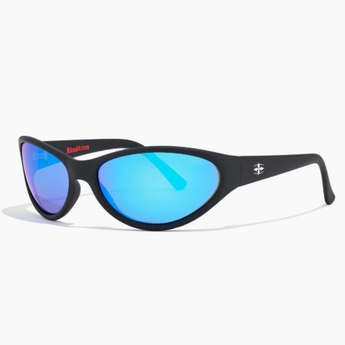 RITUALVISION Morphine Sunglasses - Matte Black/Blue Reflective Polarised