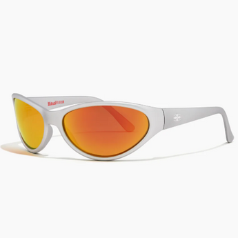 RITUALVISION Morphine Sunglasses - Matte Chrome/Orange Reflective Polarised