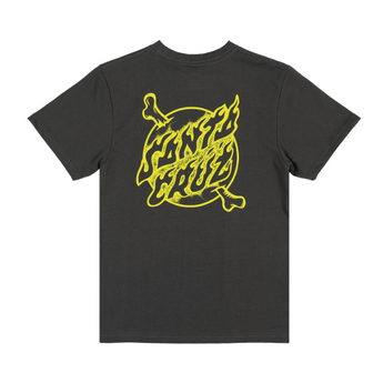 Santa Cruz Crossbone Dot Mono Youth T-shirt Onyx