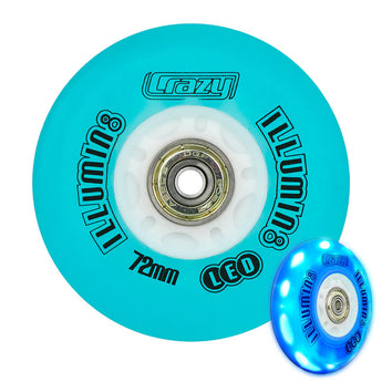 Crazy Skates - illumin8 LED Light-Up Inline Wheels - Blue