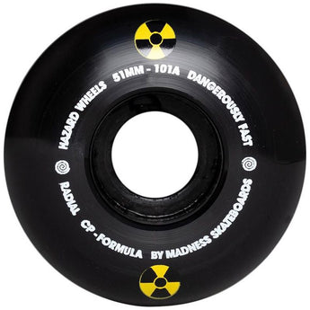 Hazard Swirl CP Radial 101A Black Skateboard Wheels