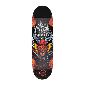 Santa Cruz x Stranger Things Skateboard Deck - Hellfire Club Flames 9.0"