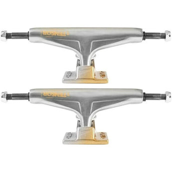 Tensor Alum Stencil Mirror Raw Gold Fade Set Of 2 Skateboard Trucks