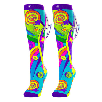 Crazy Socks - Lightning Swirl