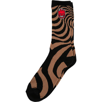 Spitfire Socks Bighead Fill Emb Swirl Black/Brown