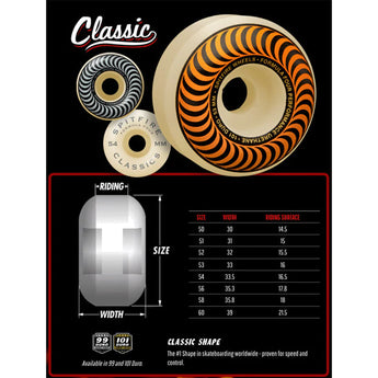 Spitfire Classic Delfino F4 99D Skateboard Wheels