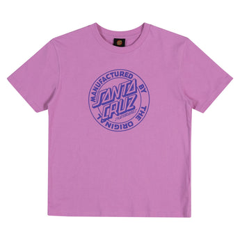 Santa Cruz Mfg Dot Front Youth T-shirt Pink