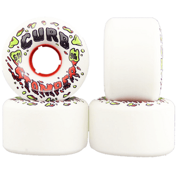 Venom Longboard Skateboard Wheels - Venom Curb Stompers 61mm 82a White